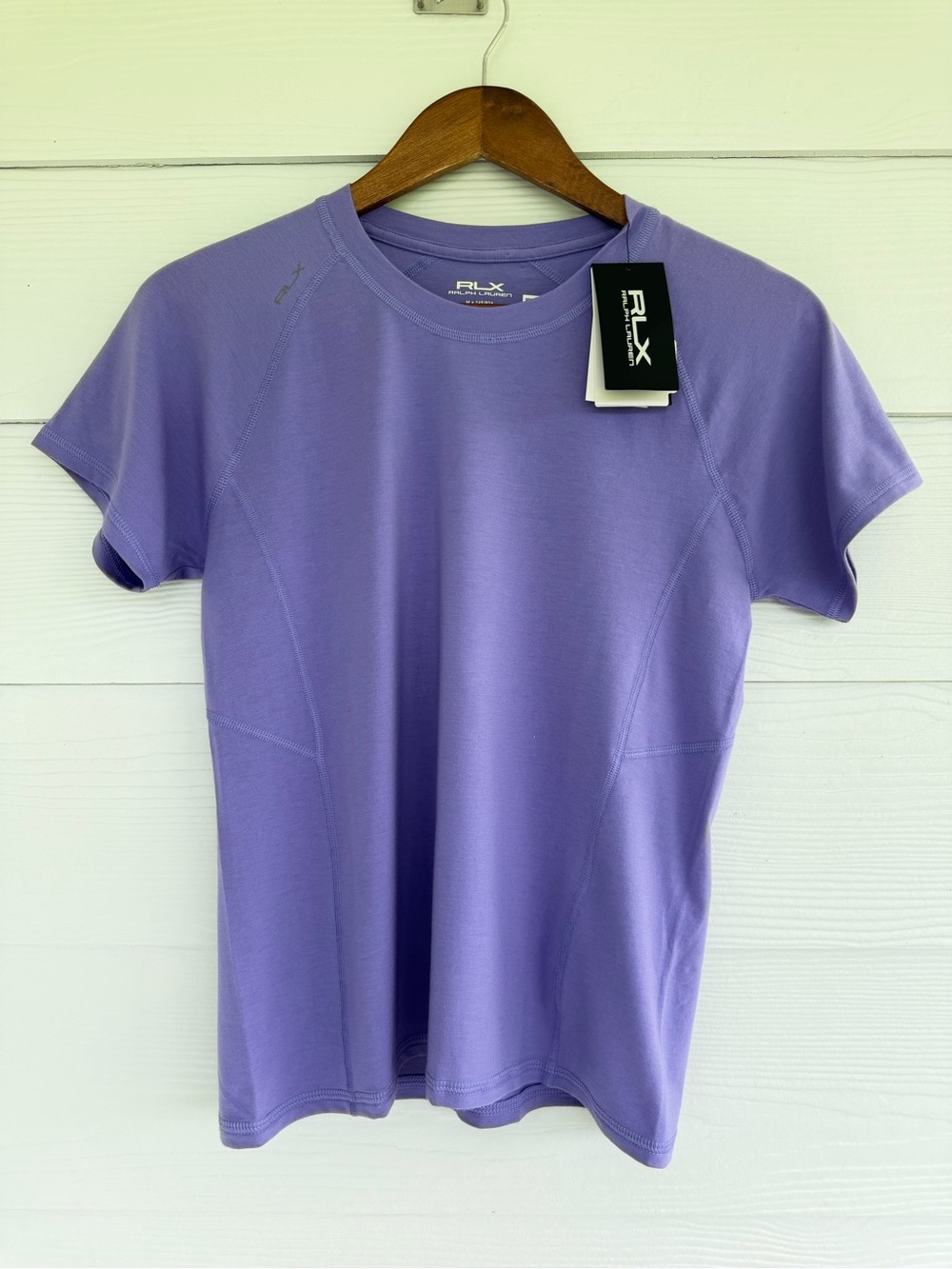 RLX Ralph Lauren Women’s Purple Athleisure Performance T-Shirt Size M NWT